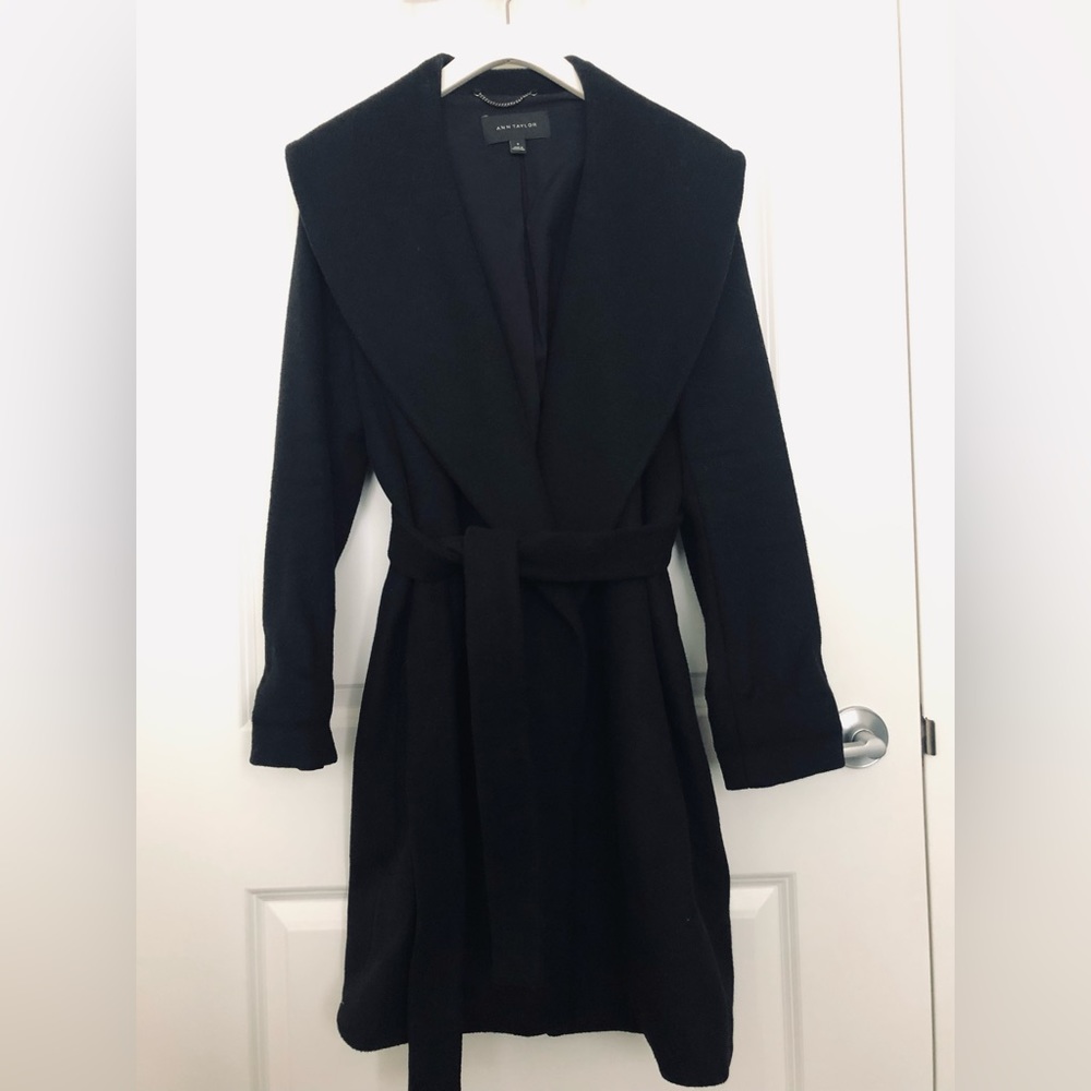 Ann Taylor Black Wool Coat